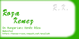 roza kenez business card